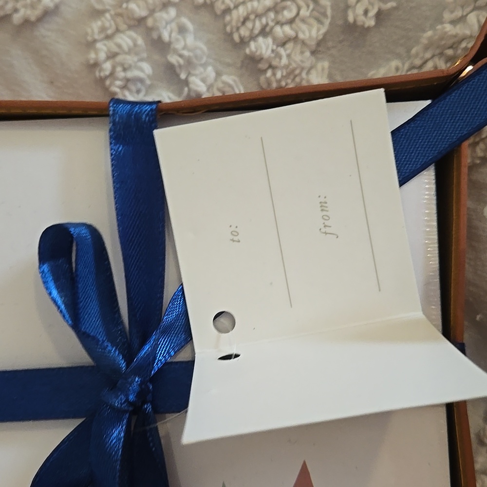 Best Dad Ever Storage Tray with Blue Ribbon Christmas Gift Stationary Catch All - Picture 4 of 6
